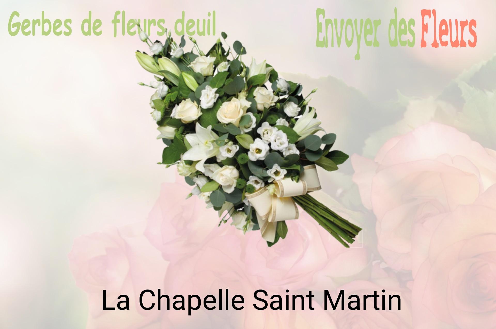 Gerbe de fleurs de deuil livrée à La Chapelle-Saint-Martin